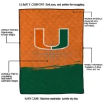 miami hurricanes dot illusion orange quilt blanket best selling