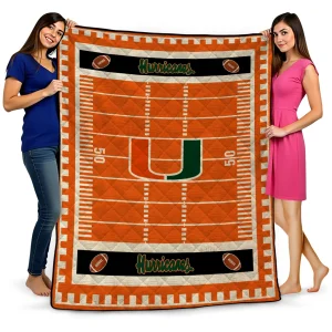 miami hurricanes mickey player orange quilt blanket best selling