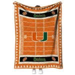 miami hurricanes mickey player orange quilt blanket best selling