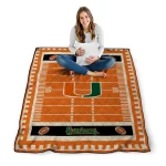 miami hurricanes mickey player orange quilt blanket best selling