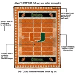 miami hurricanes mickey player orange quilt blanket best selling