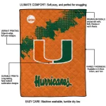 miami hurricanes paint trail orange quilt blanket best selling