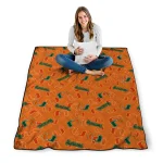 miami hurricanes solid classic orange quilt blanket best selling