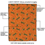miami hurricanes solid classic orange quilt blanket best selling