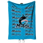 miami marlins bold red blue quilt blanket best selling