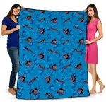 miami marlins solid classic blue quilt blanket best selling