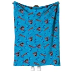 miami marlins solid classic blue quilt blanket best selling