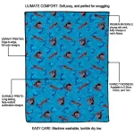 miami marlins solid classic blue quilt blanket best selling