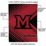 miami redhawks arrow layers red quilt blanket best selling