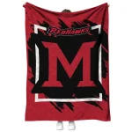 miami redhawks block border red quilt blanket best selling