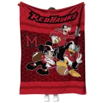 miami redhawks disney football red quilt blanket best selling
