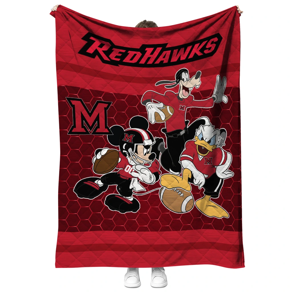 miami redhawks disney football red quilt blanket fashion forward miami redhawks disney football red quilt blanket fashion forward