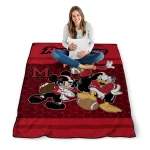 miami redhawks disney football red quilt blanket best selling