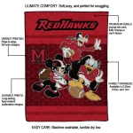 miami redhawks disney football red quilt blanket best selling