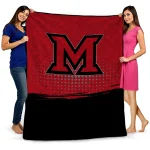 miami redhawks dot illusion red quilt blanket best selling