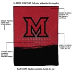 miami redhawks dot illusion red quilt blanket best selling