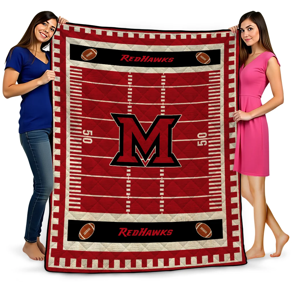 miami redhawks mickey player red quilt blanket best selling miami redhawks mickey player red quilt blanket best selling