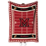 miami redhawks mickey player red quilt blanket best selling