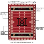 miami redhawks mickey player red quilt blanket best selling