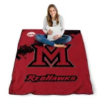 miami redhawks paint trail red quilt blanket best selling