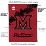 miami redhawks paint trail red quilt blanket best selling