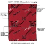 miami redhawks sketch lines red quilt blanket best selling