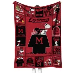 miami redhawks snoopy love red quilt blanket best selling