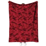 miami redhawks solid classic red quilt blanket best selling