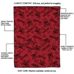 miami redhawks solid classic red quilt blanket best selling