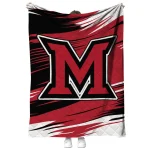 miami redhawks wild lines red white quilt blanket best selling