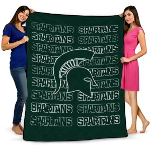 michigan state spartans bold red green quilt blanket best selling