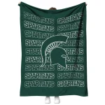 michigan state spartans bold red green quilt blanket best selling