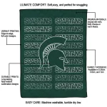 michigan state spartans bold red green quilt blanket best selling