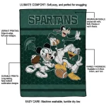 michigan state spartans disney football green quilt blanket best selling