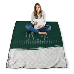michigan state spartans dot illusion green quilt blanket best selling