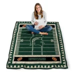 michigan state spartans mickey player green quilt blanket best selling
