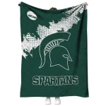 michigan state spartans paint trail green quilt blanket best selling