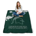michigan state spartans paint trail green quilt blanket best selling