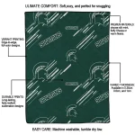 michigan state spartans sketch lines green quilt blanket best selling