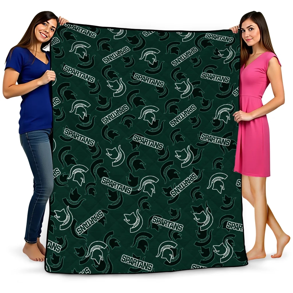 michigan state spartans solid classic green quilt blanket best selling michigan state spartans solid classic green quilt blanket best selling