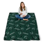 michigan state spartans solid classic green quilt blanket best selling
