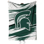 michigan state spartans wild lines green white quilt blanket best selling