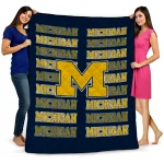 michigan wolverines bold red blue quilt blanket best selling