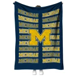 michigan wolverines bold red blue quilt blanket best selling