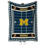 michigan wolverines mickey player blue quilt blanket best selling