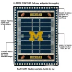 michigan wolverines mickey player blue quilt blanket best selling