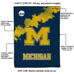 michigan wolverines paint trail blue quilt blanket best selling
