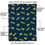 michigan wolverines solid classic blue quilt blanket best selling