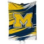 michigan wolverines wild lines blue white quilt blanket best selling