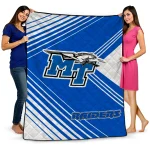 middle tennessee blue raiders arrow layers blue quilt blanket best selling